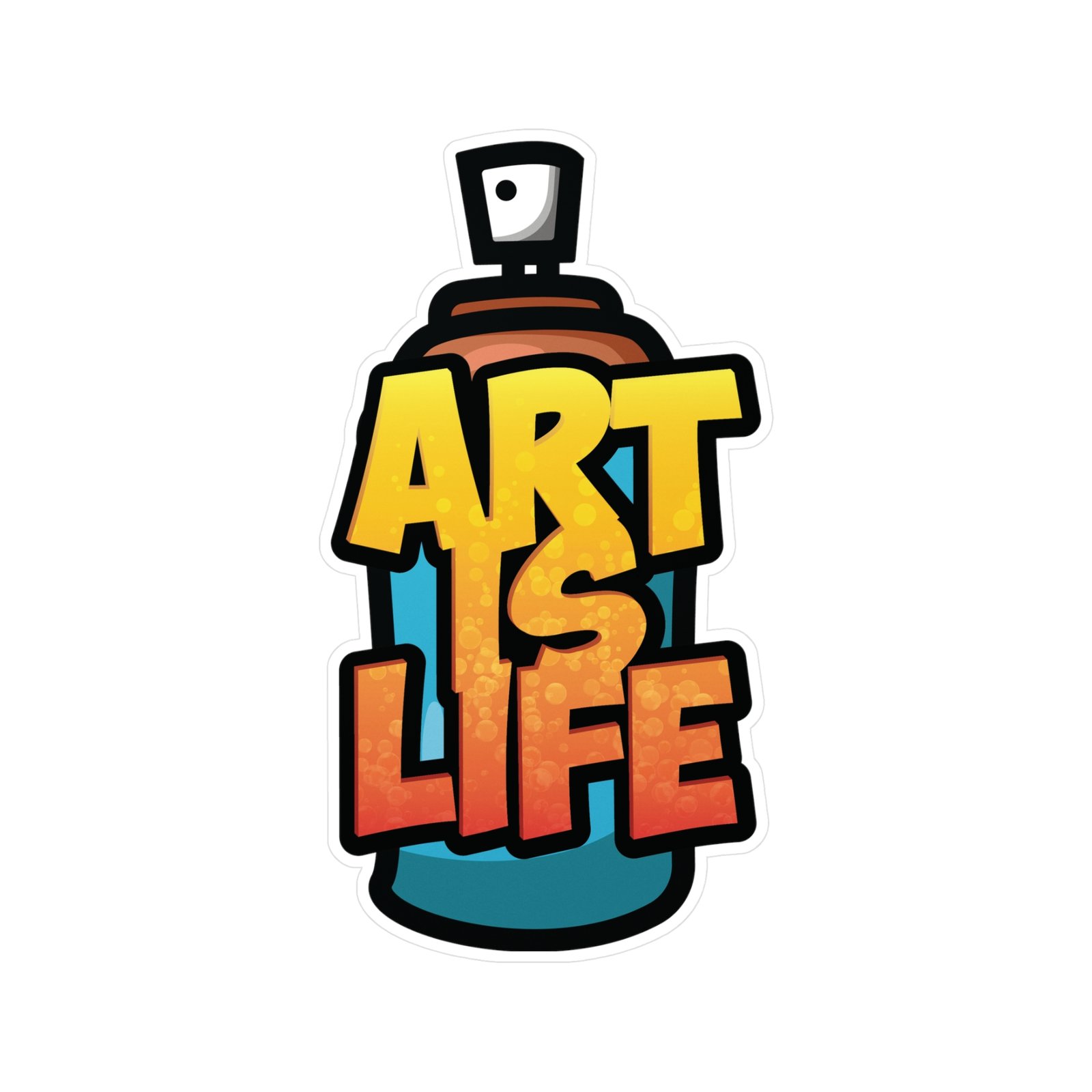 Art Is Life Spray Can Vinyl Sticker — Graffiti Street Art Kiss-Cut Decal - Image 7