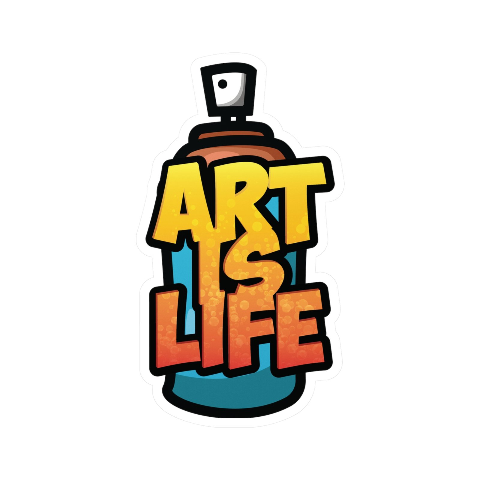 Art Is Life Spray Can Vinyl Sticker — Graffiti Street Art Kiss-Cut Decal - Image 4