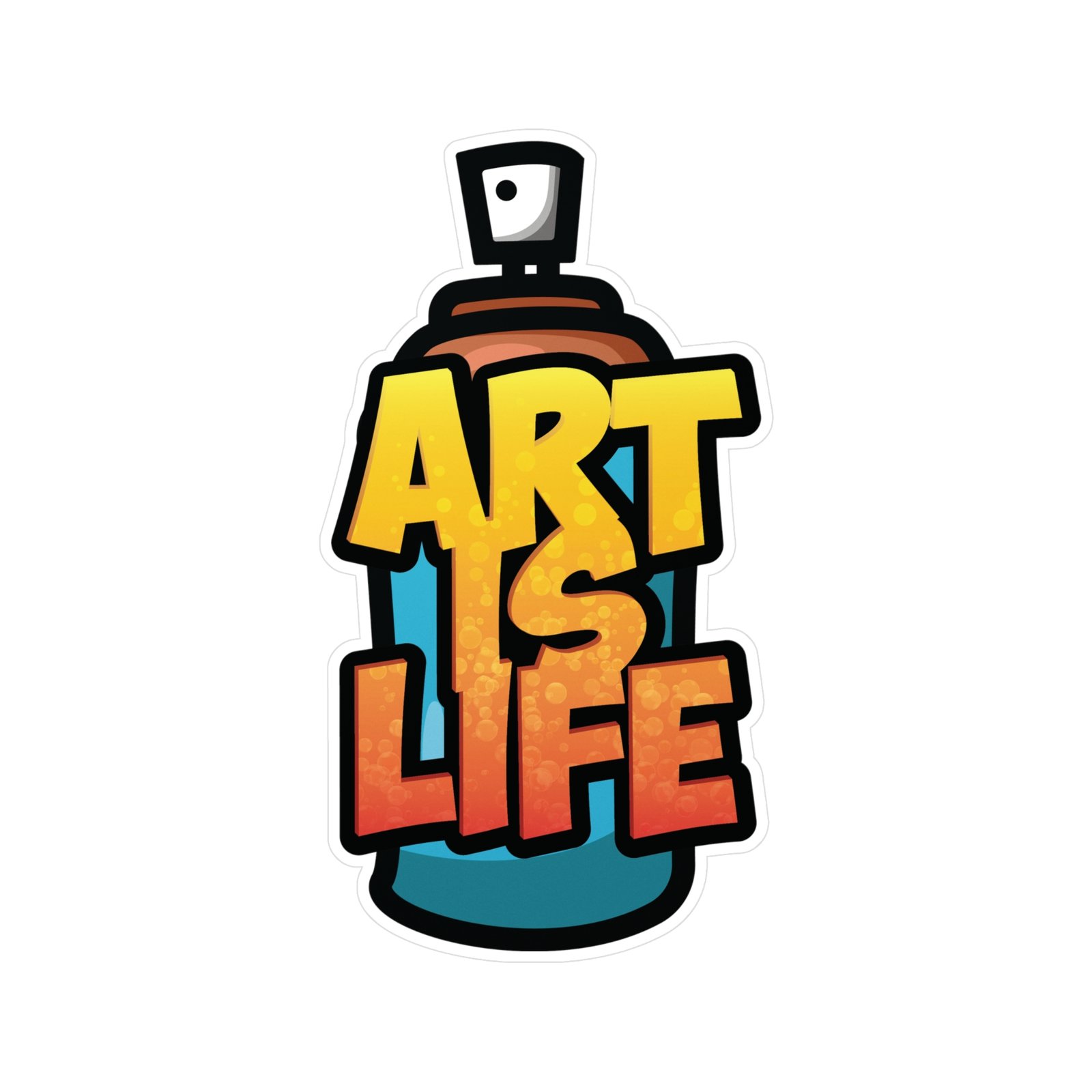 Art Is Life Spray Can Vinyl Sticker — Graffiti Street Art Kiss-Cut Decal - Image 16